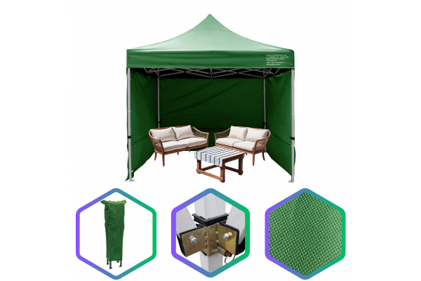 NAMIOT CIĘŻKI 3X3 ZIELONY (ML)